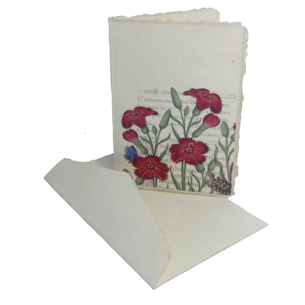 Floral card with matching envelope on a white background