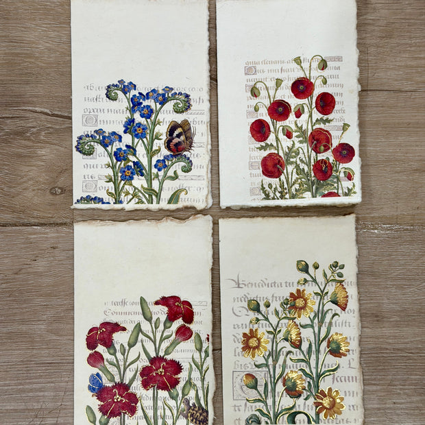 Epigr'am Anne of Brittany Flower Motif Parchment Paper Card