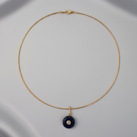 Thatch Monet Choker with Bon Bon Lapis Charm
