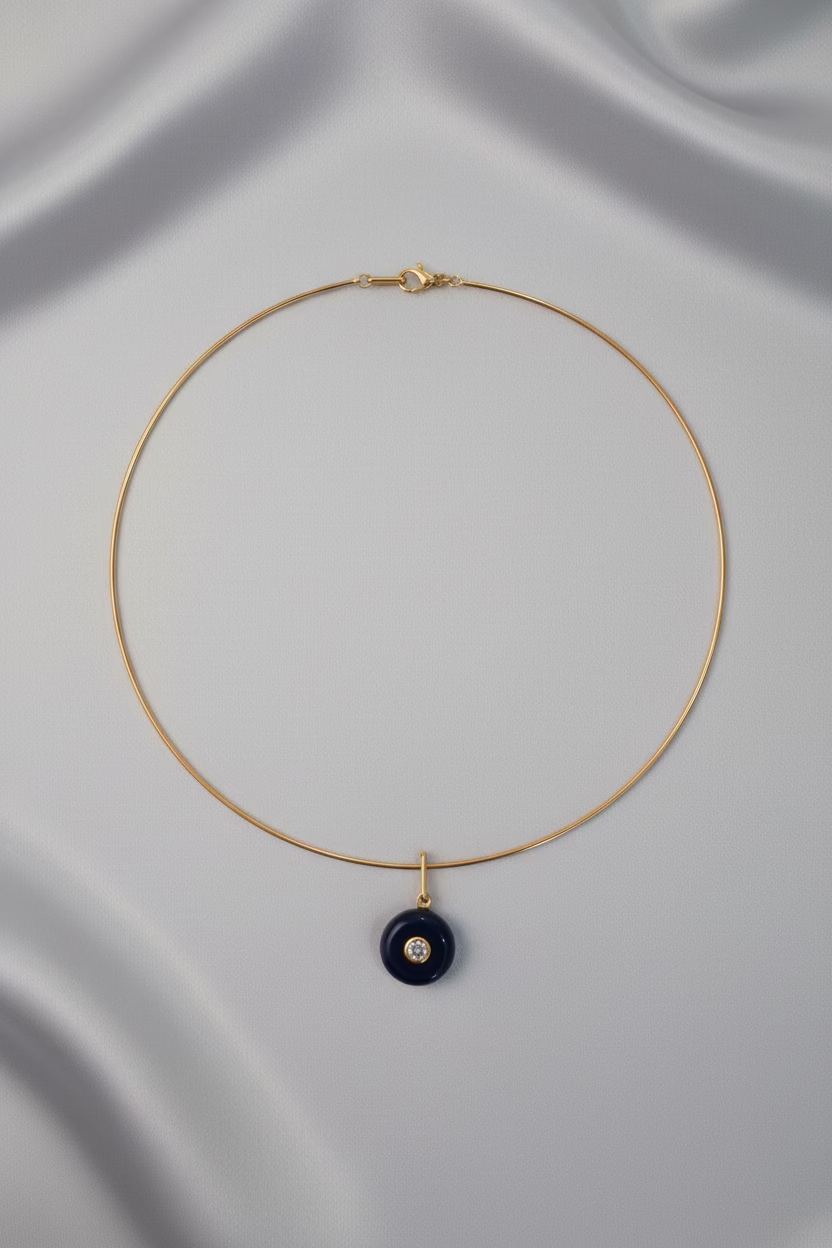 Thatch Monet Choker with Bon Bon Lapis Charm