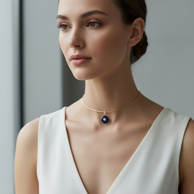 Thatch Monet Choker with Bon Bon Lapis Charm
