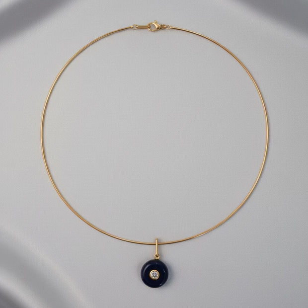 Thatch Monet Choker with Bon Bon Lapis Charm