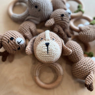 Annie & Charles- Crocheted Baby Rattle