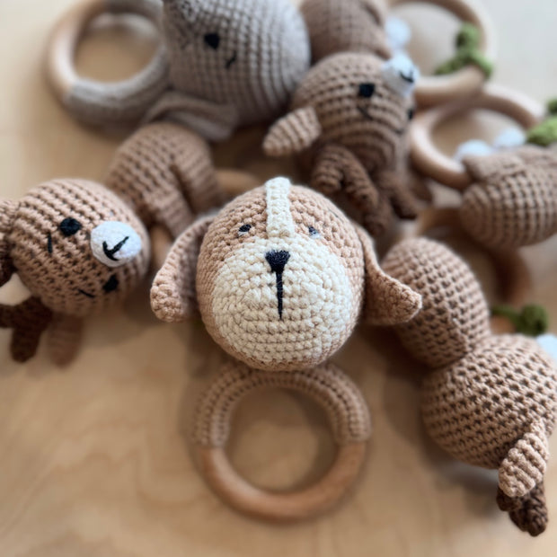 Annie & Charles- Crocheted Baby Rattle