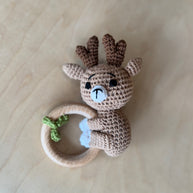 Annie & Charles- Crocheted Baby Rattle