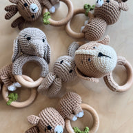 Annie & Charles- Crocheted Baby Rattle