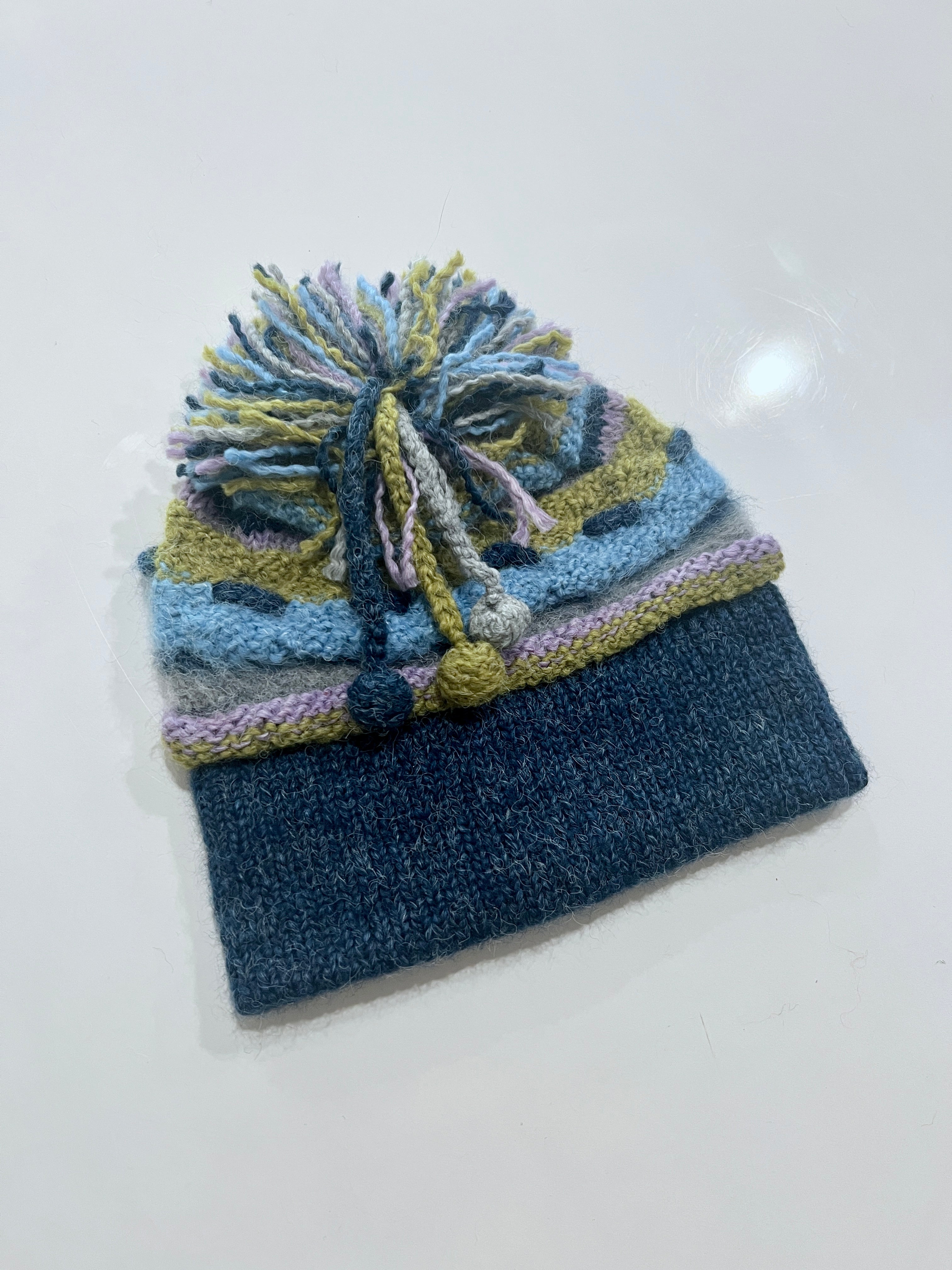 Cheek to Cheek Bianca & Ivan - Striped Hand Crochet Hat and Mittens