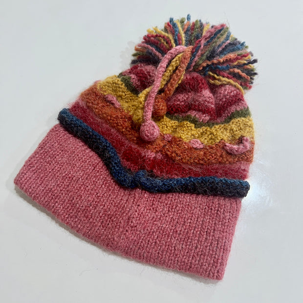 Cheek to Cheek Bianca & Ivan - Striped Hand Crochet Hat and Mittens