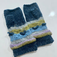 Cheek to Cheek Bianca & Ivan - Striped Hand Crochet Hat and Mittens