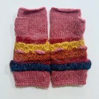 Cheek to Cheek Bianca & Ivan - Striped Hand Crochet Hat and Mittens