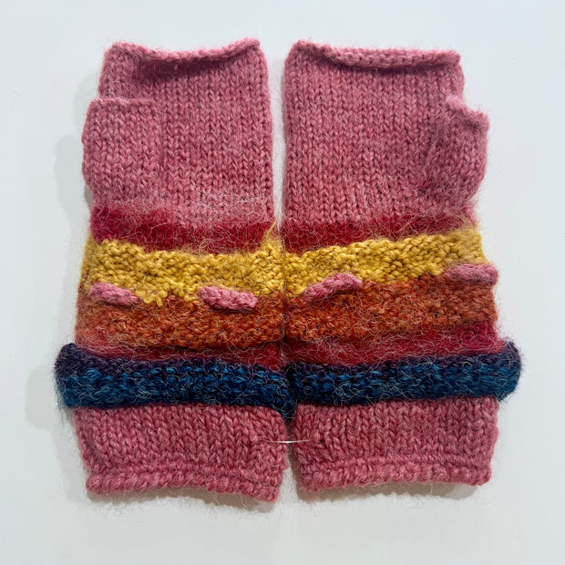 Cheek to Cheek Bianca & Ivan - Striped Hand Crochet Hat and Mittens