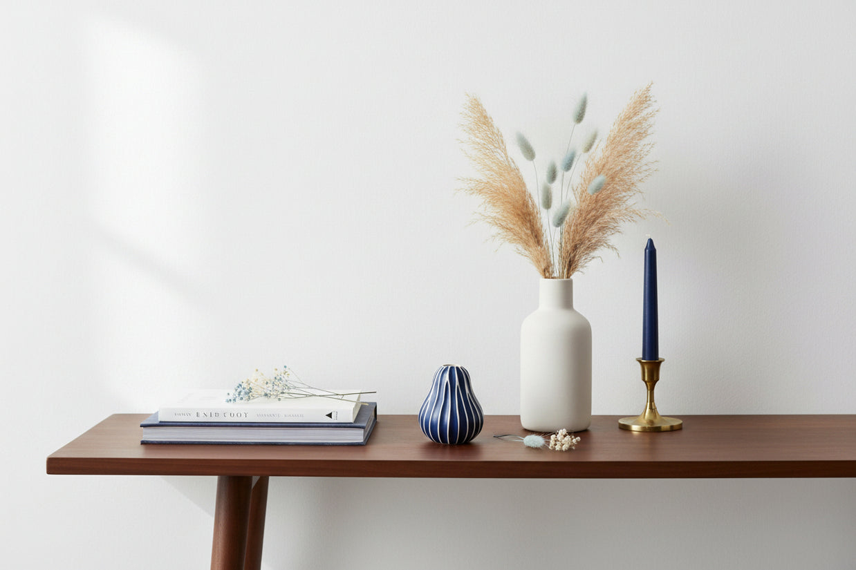 AFT Blue Gugu Pear Small Porcelain Bud Vase