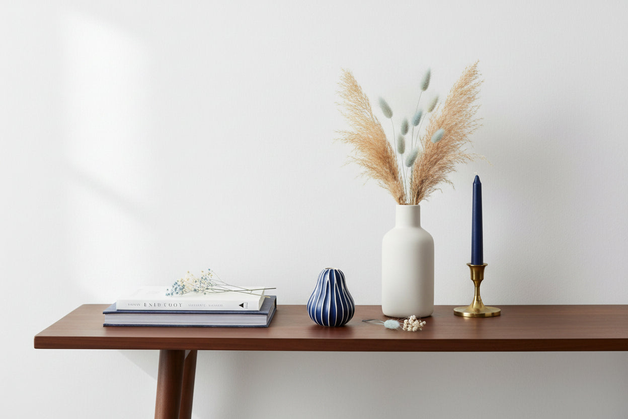 AFT Blue Gugu Pear Small Porcelain Bud Vase