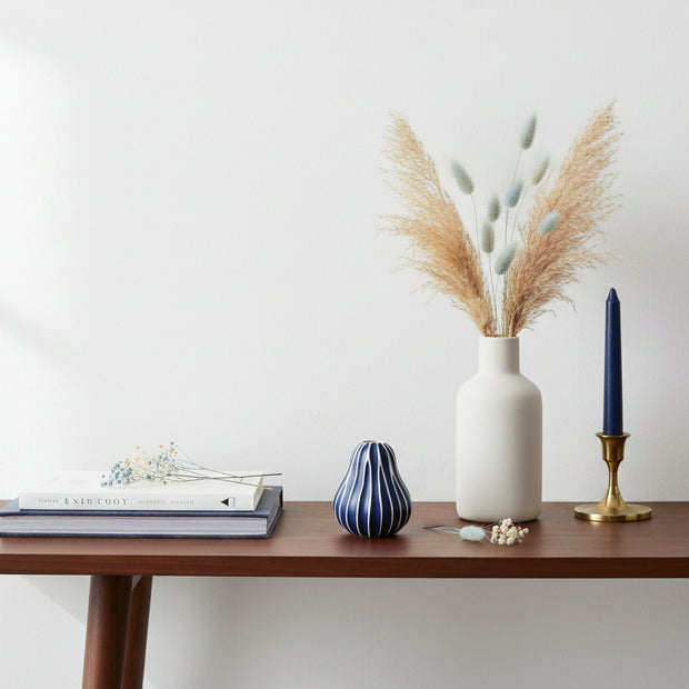 AFT Blue Gugu Pear Small Porcelain Bud Vase