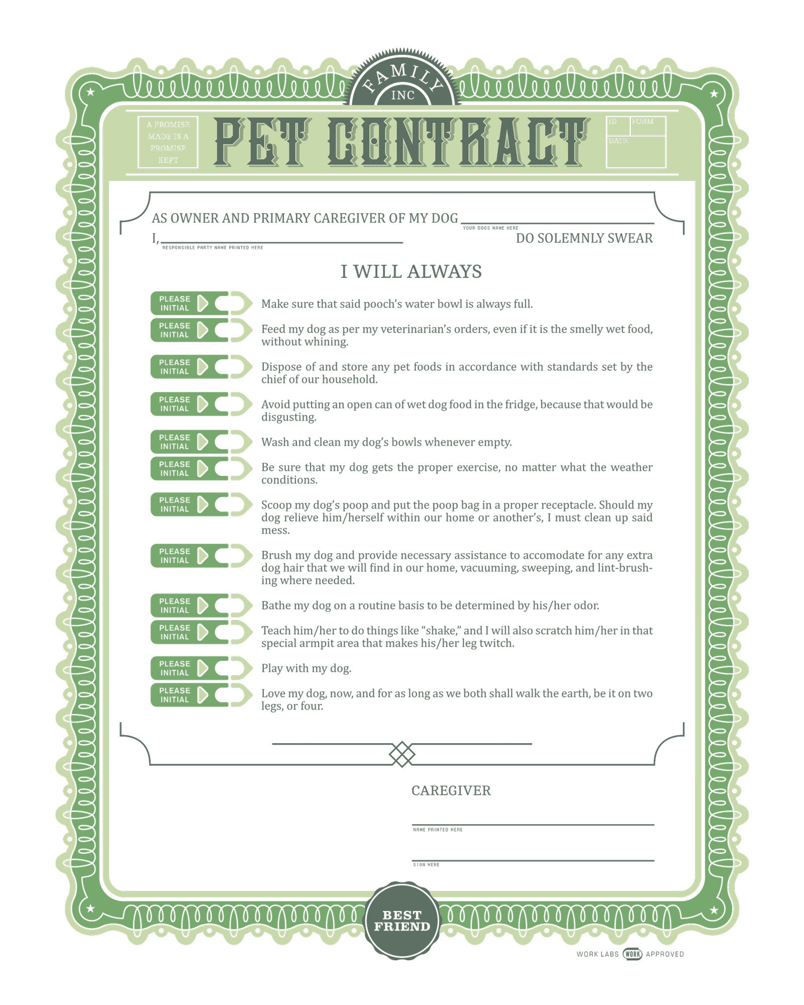 Pet Contract