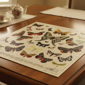 Wooden Puzzle: Butterflies + Moths in Glass Jar