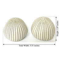 Art Floral Trading Brown Dotted Pebble Porcelain Salt and Pepper Shaker Set