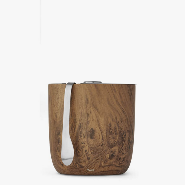S'well Teakwood Ice  Bucket with Tongs