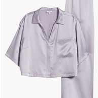 Lunya - Washable Silk Cropped Top Pajamas - Lavendar