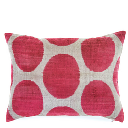 Pink Ikat Velvet Pillow