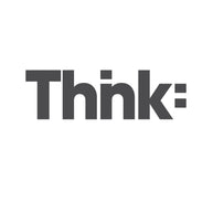 Dark gray text reading Thnk: in modern sans-serif typeface on white background