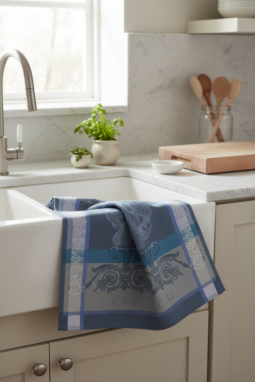 Garnier Thiebaut - Ail Blue Kitchen Towel