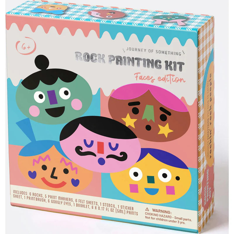 Kids Rock Painting Kit - Cool Faces