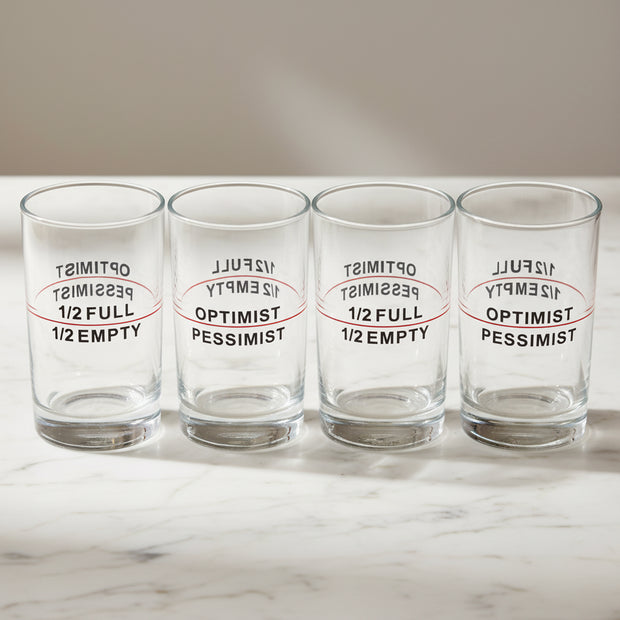Half Full and Half Empty Glasses