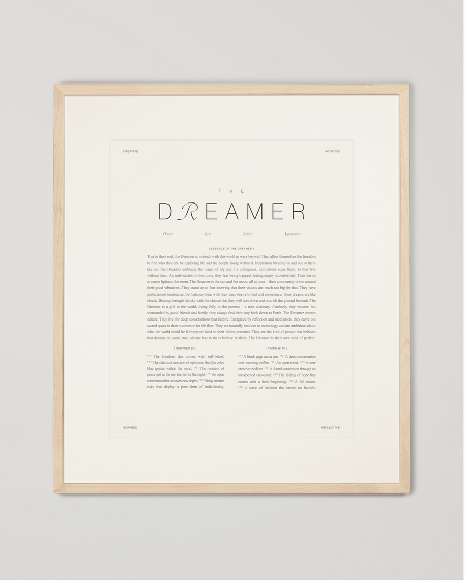 The Dreamer Art Print with Dendro Wooden Frame