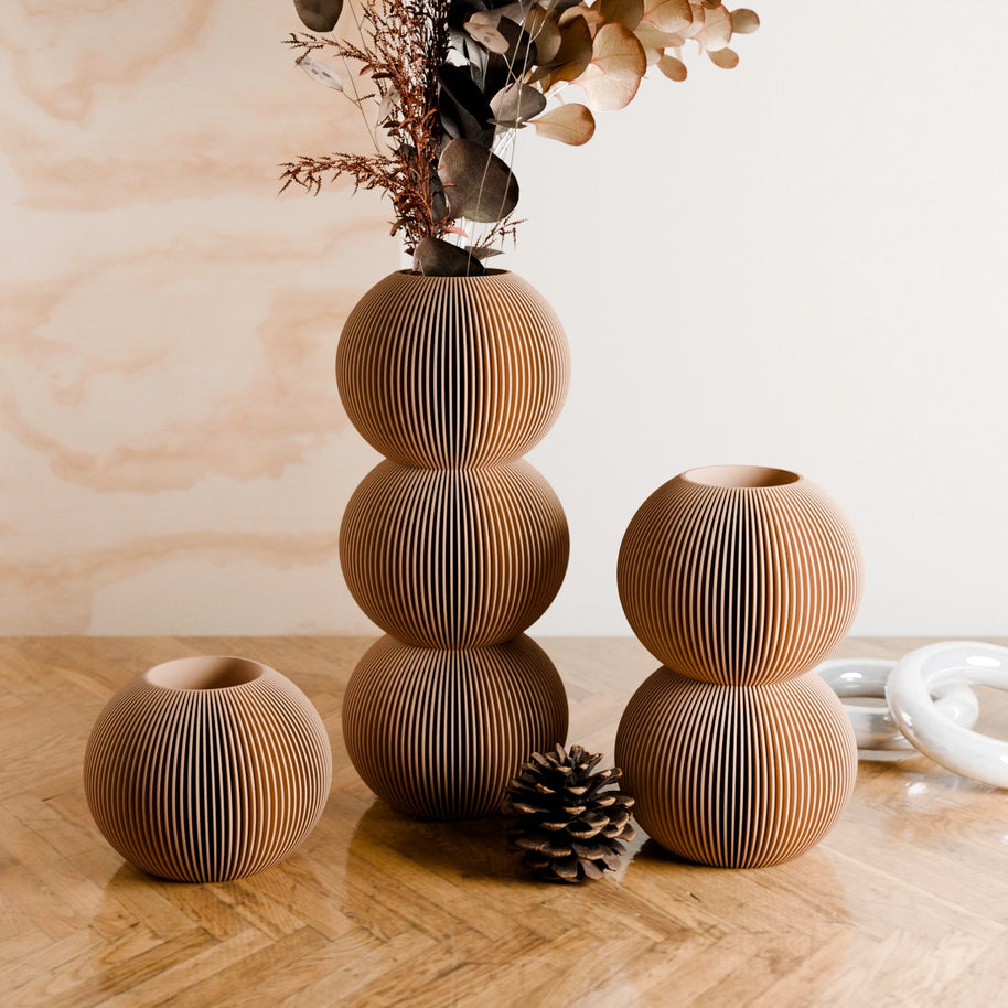 Modernized Pottery - Triple Bubble Vase