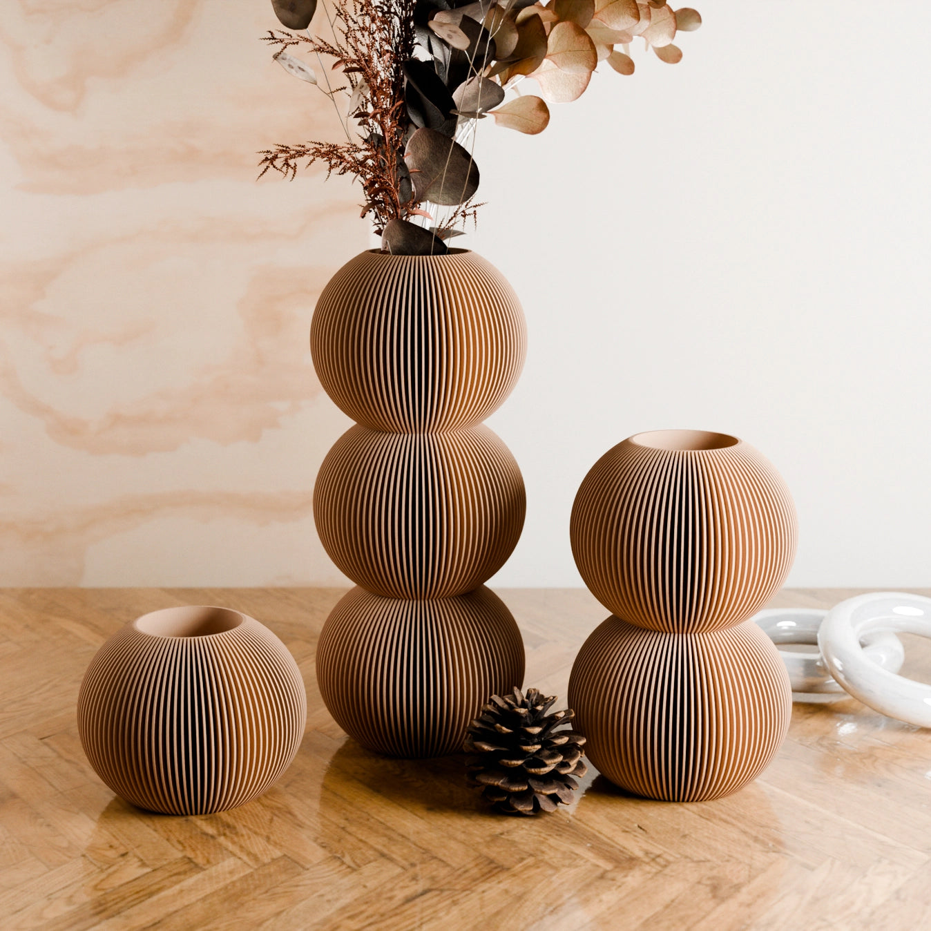 Modernized Pottery - Triple Bubble Vase