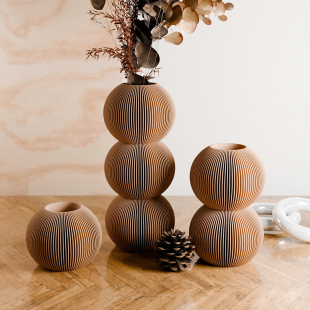 Modernized Pottery - Triple Bubble Vase