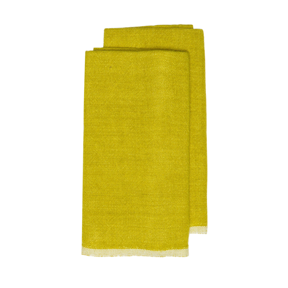 Caravan Home Chunky Linen Lime Towels