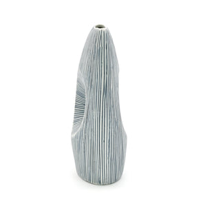 AFT Blue Striped Spezia Mini M-Handcrafted Porcelain Bud Vase