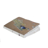 Epigr'am Royal Bird Peacock and Gold Parchment Paper Notebook