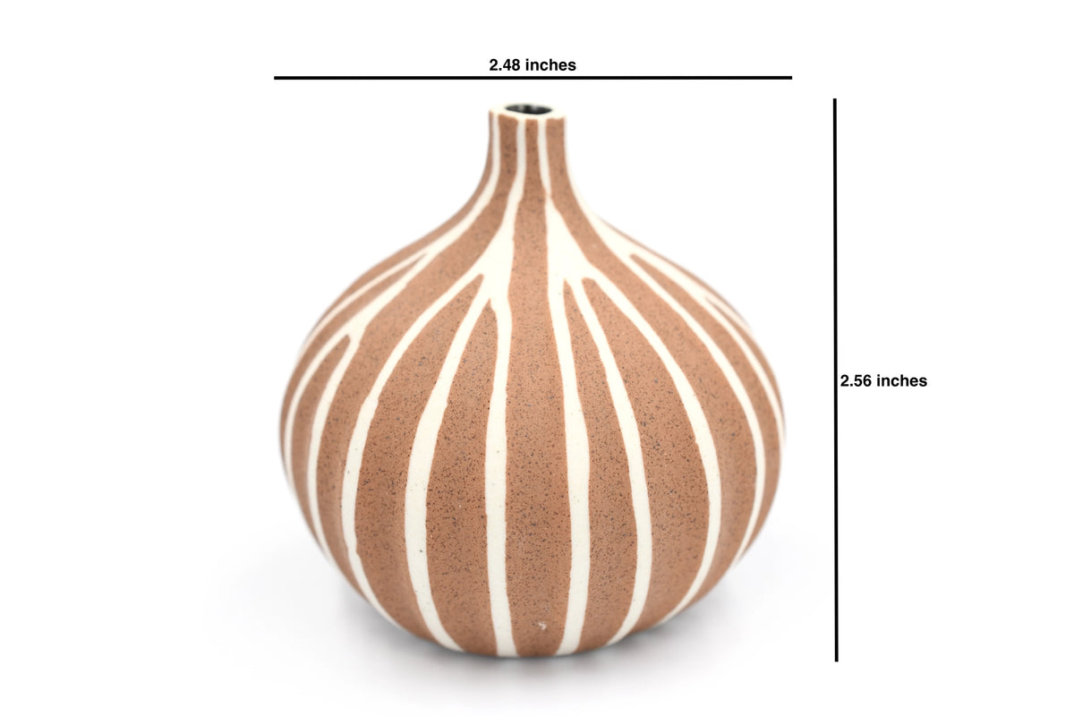 AFT Brown Congo Tiny Porcelain Bud Vase
