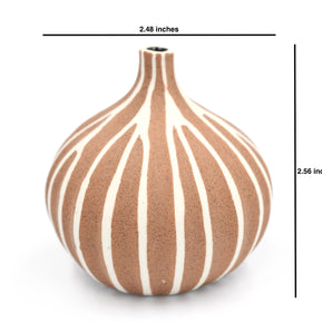 AFT Brown Congo Tiny Porcelain Bud Vase