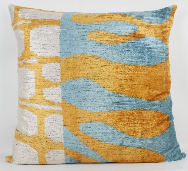 Handmade Ikat Silk/Velvet Pillowcase