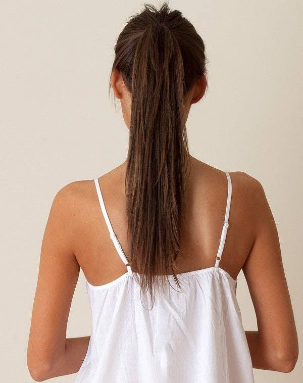 Amy White Cotton Nightgown