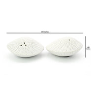 Art Floral Trading Dotted Sea Shell Porcelain Salt and Pepper Shaker Set