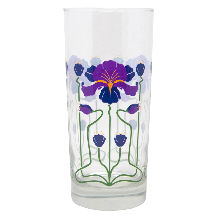 Purple Iris Collins Glass