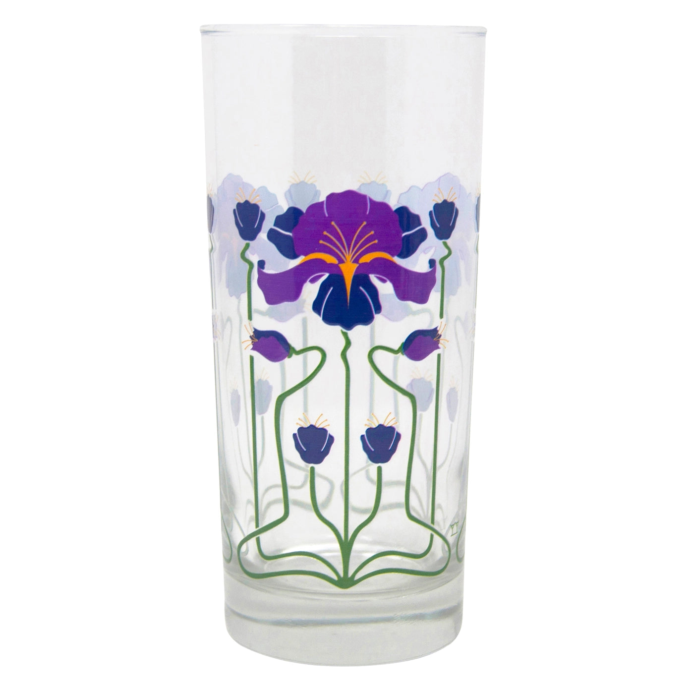 Purple Iris Collins Glass