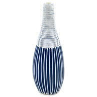 Art Floral Trading Blue Multi-Striped  Modo Mini Porcelain Bud Vase