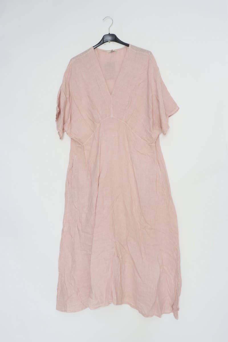 LÉA & LUC Flowing V-Neck Linen Maxi Dress