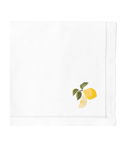 Hand-Embroidered - Lemons Napkins