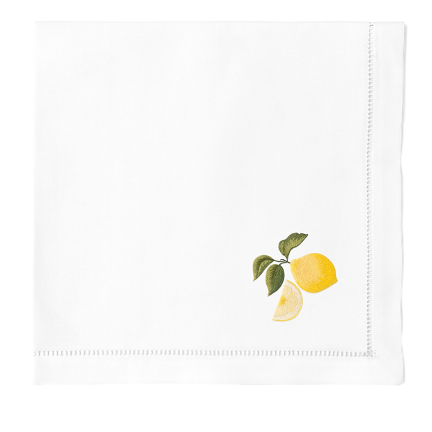Hand-Embroidered - Lemons Napkins