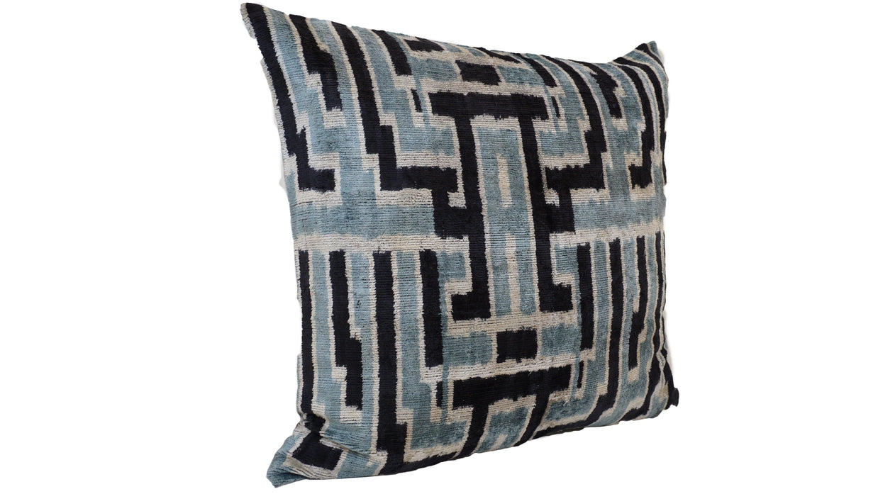 MD Home Handmade Ikat Silk/Velvet Pillowcase