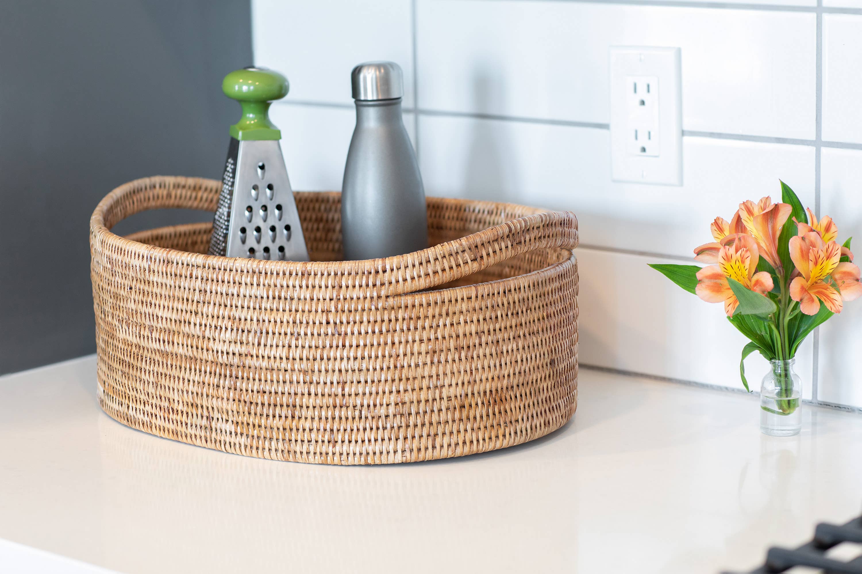 Artifacts Trading Company Rattan Oval Storage Basket