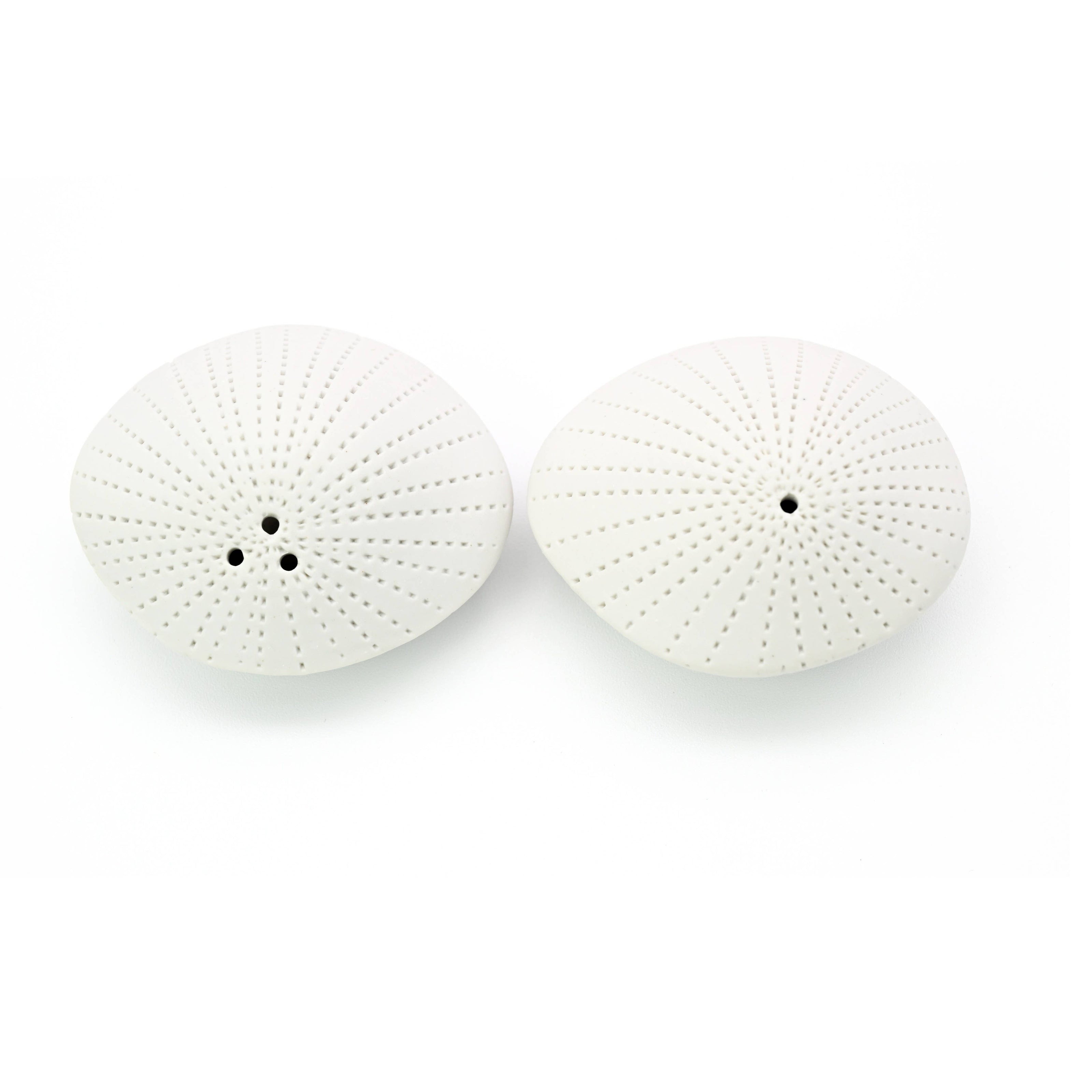 Art Floral Trading Dotted Sea Shell Porcelain Salt and Pepper Shaker Set
