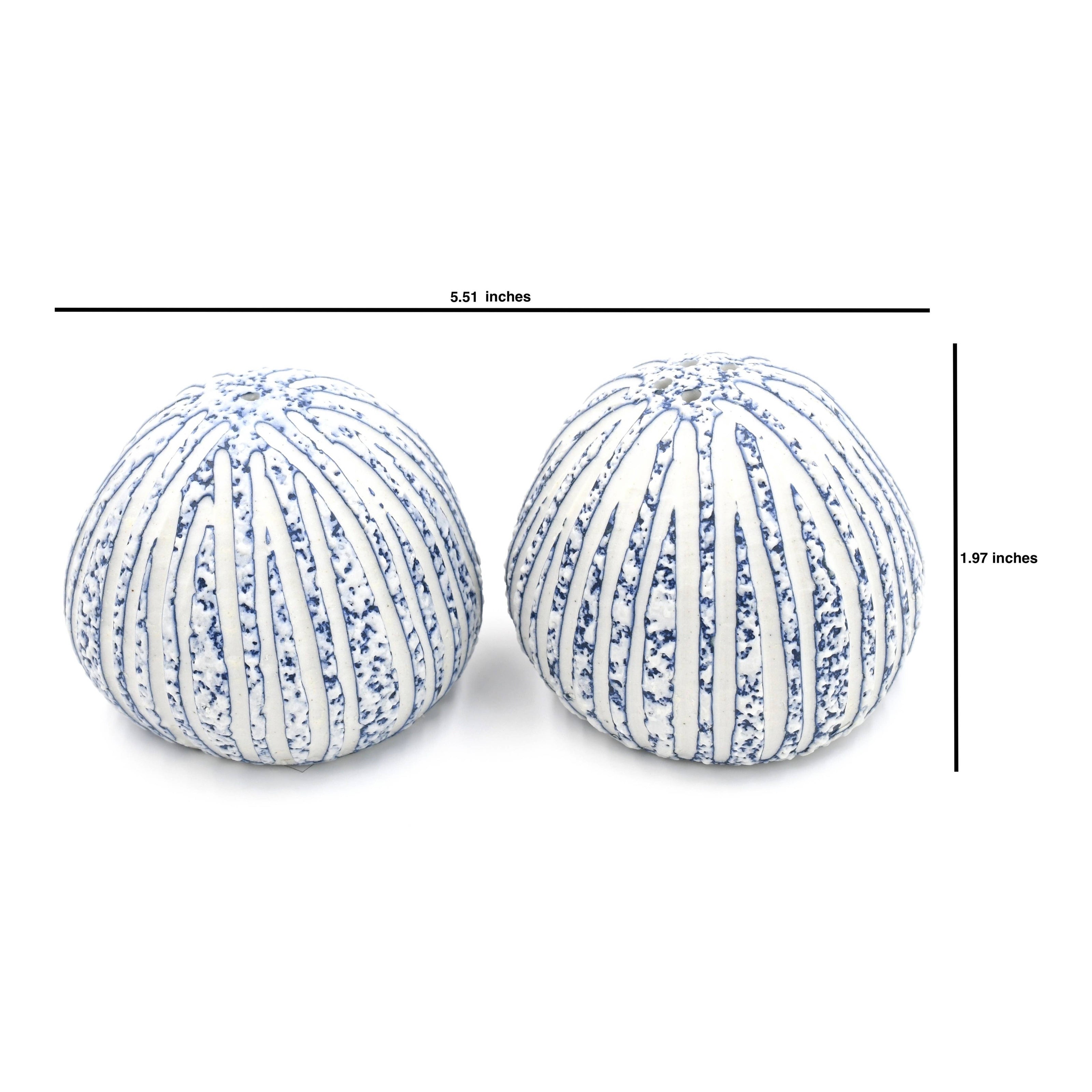 AFT Pebble Handcrafted Porcelain Salt and Pepper Shaker Set